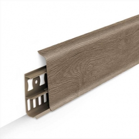 Напольный плинтус ПВХ Ideal Deconika 85 мм Дуб капучино 205